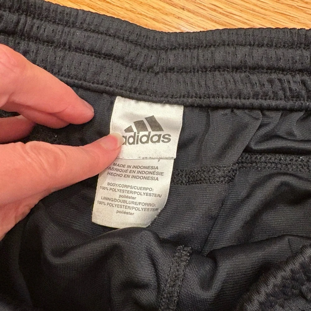Adidas Black Girls XL size 16 Athletic Mesh Soccer Shorts